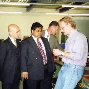 QNET Dato Sri Vijay Eswaran and Joseph “Japadas” Bismark watch factory
