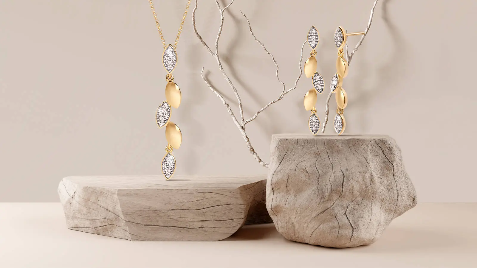 Bernhard H. Mayer 18K Gold Jewellery - Autumn Earrings and Pendant, that stay true to our promise of quality amidst gold rates increasing
