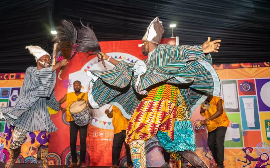 Dancers on stage at V-Africa 2025