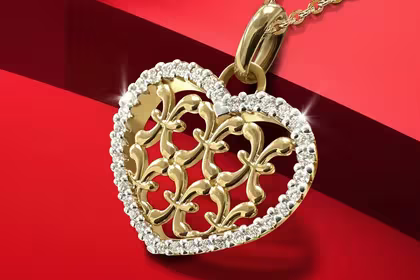 Bernhard H. Mayer Insignia Heart Pendant with diamond carat of 0.18ct