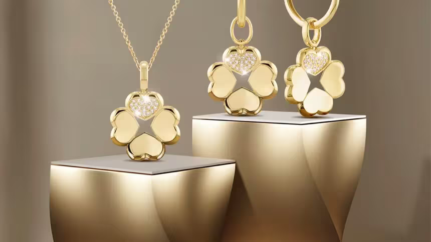 Serendipity Chance Pendant and Earrings are examples of Bernhard H. Mayer's promise to maintain its quality amidst the gold rates increasing